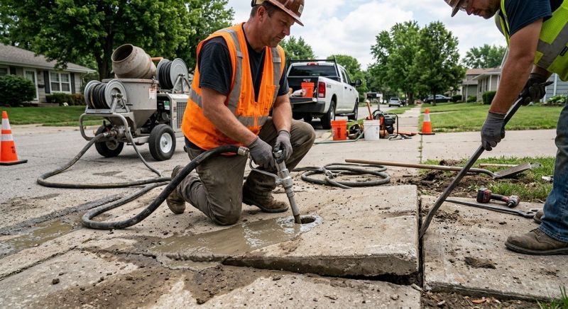 Sidewalk Raising in West Des Moines, IA