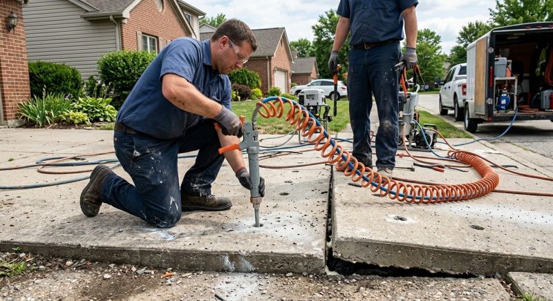 Sunken Driveway Lifting in Des Moines, IA