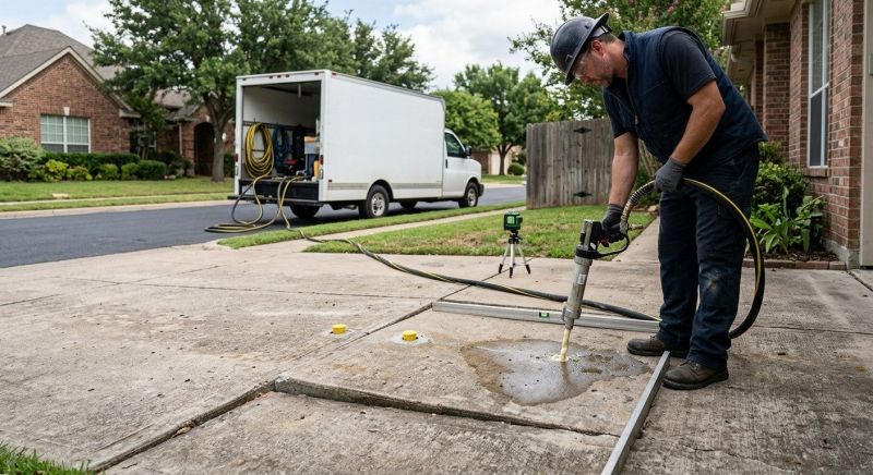 Sunken Driveway Lifting in Corpus Christi, TX